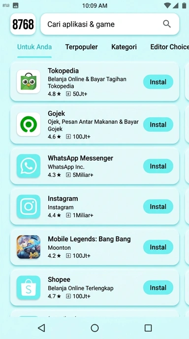 Aplikasi Populer & Kanal Uji di 8768 - Temukan Pilihan Terbaik!