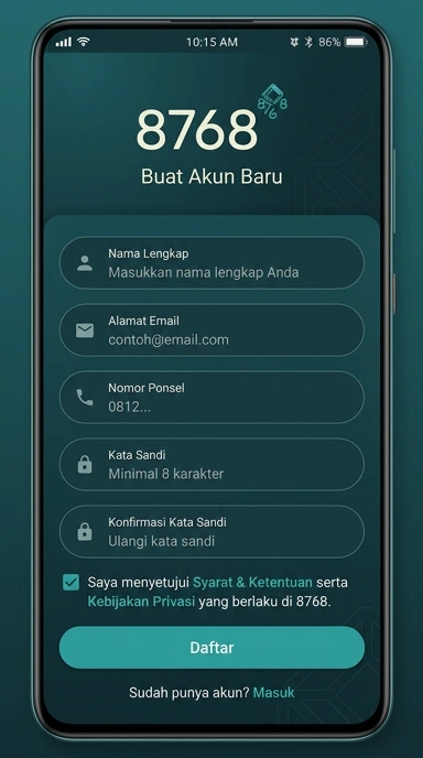 Buat Akun Baru 8768 dengan Mudah dan Cepat