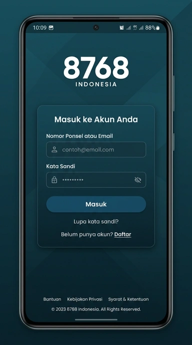 Masuk Akun 8768 untuk Pengguna Android
