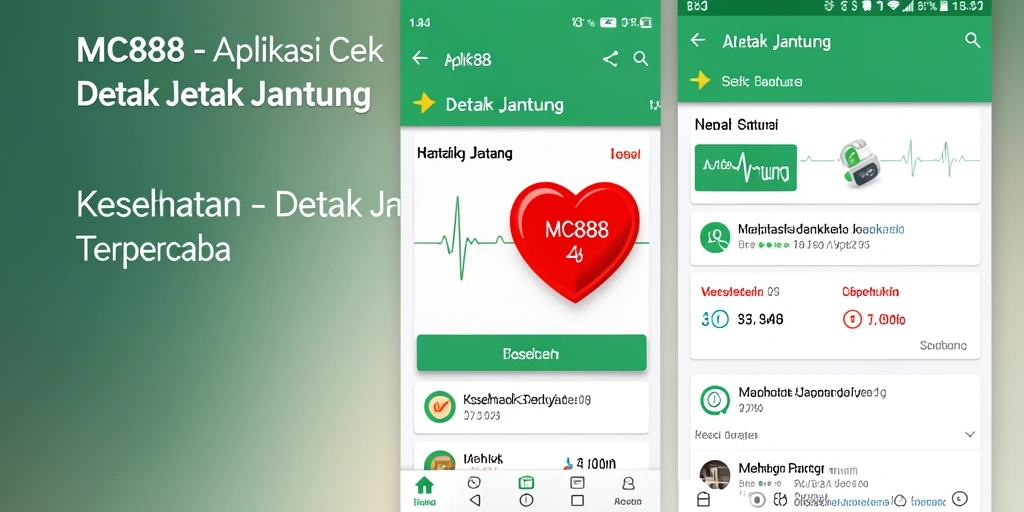 Tampilan antarmuka aplikasi Detak Jantung MC888 yang informatif dan mudah dipahami.