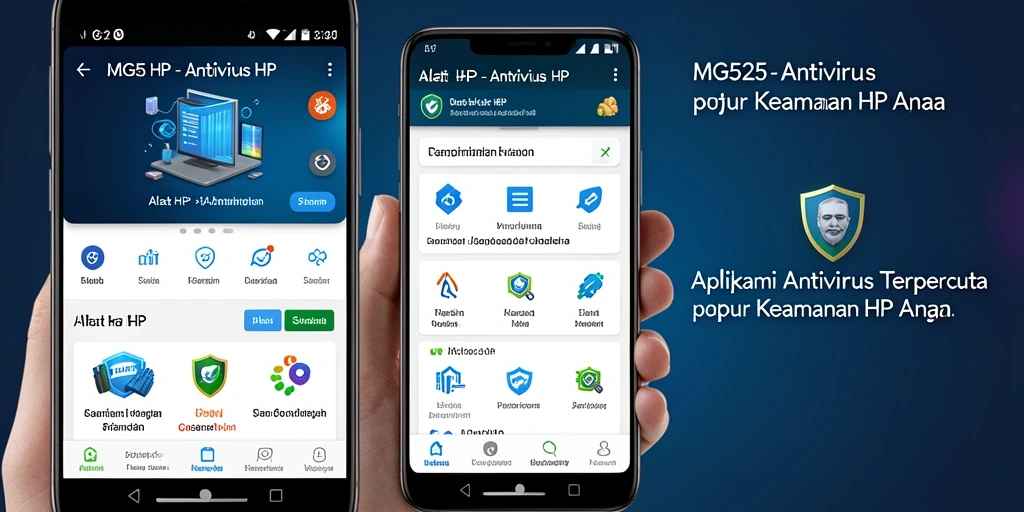 Antarmuka MG525 menampilkan fitur keamanan yang intuitif dan modern.
