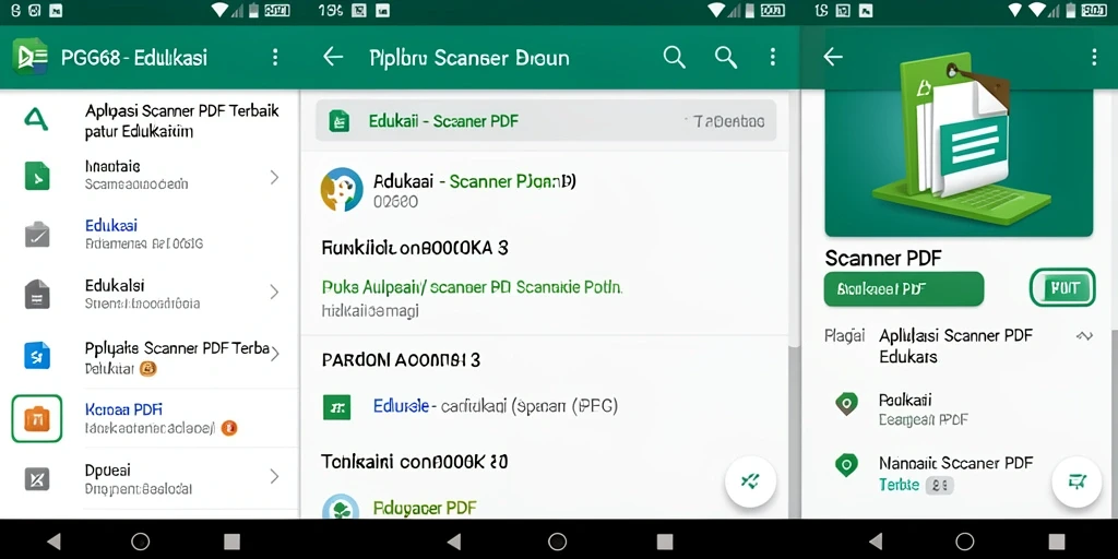 Tampilan antarmuka pengguna PGG68 dengan fitur Scanner PDF.