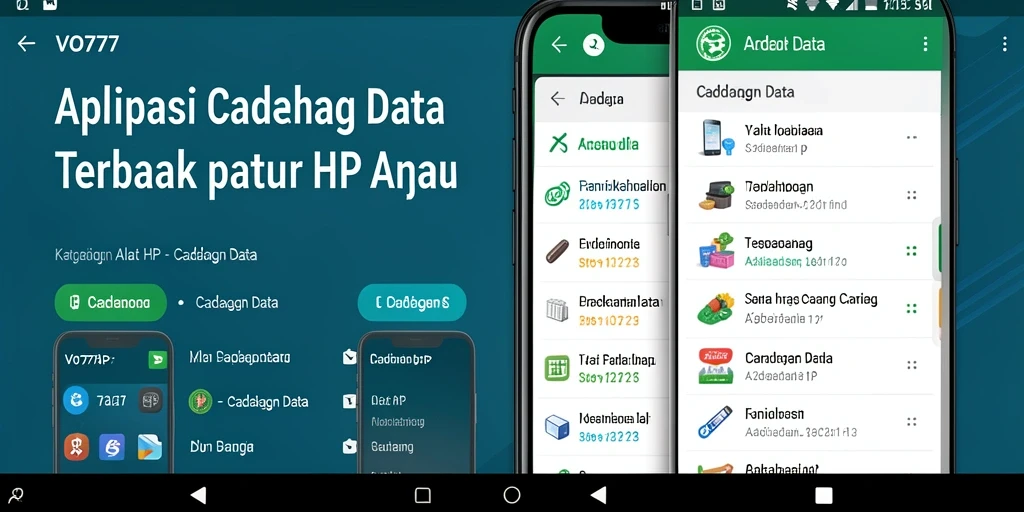 Tampilan antarmuka utama VO777 untuk Cadangan Data yang aman